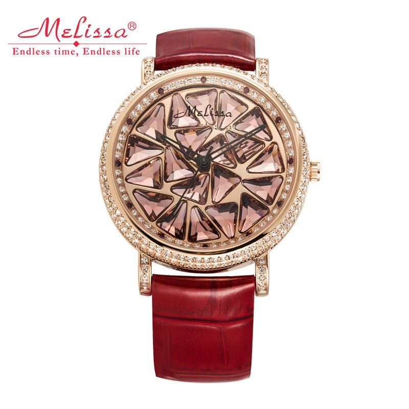 Luxury Rotating Crystal Melissa Lady Women's Watch