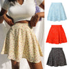 Floral Skirt High Waist Umbrella Skirt Printed Short Skirt