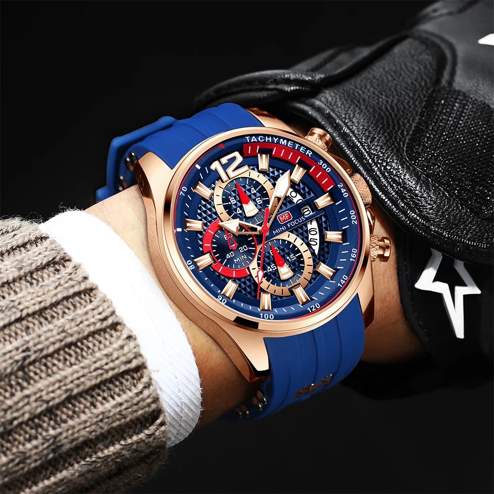 MINI FOCUS MF0350G Fashion Creative Design Men's Quartz Watch
