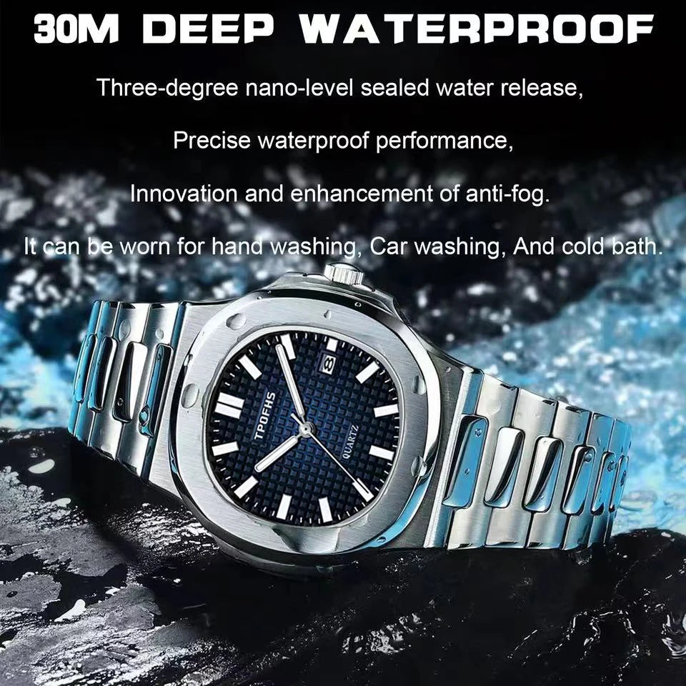 Luxury Men Quartz 30M Waterproof Automatic Watch