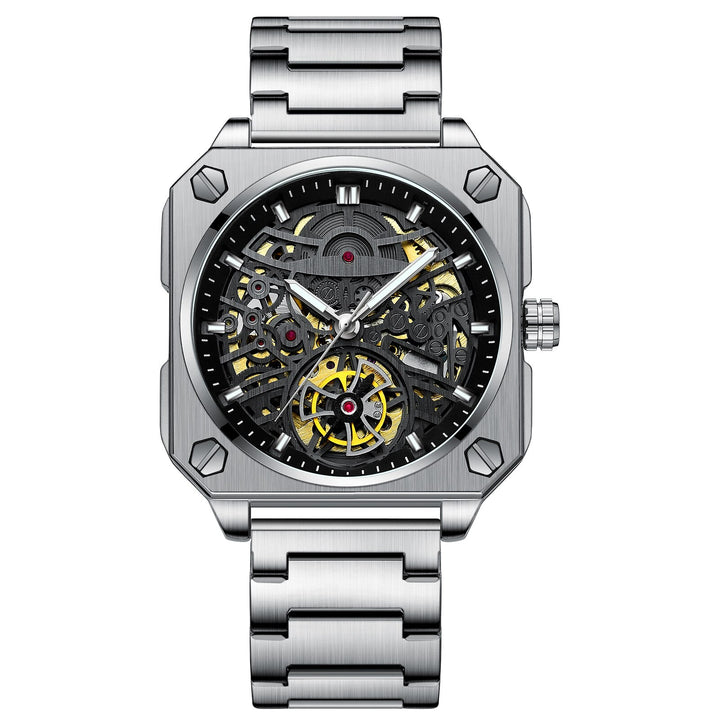 Square watch men's tourbillon automatic mechanical watch