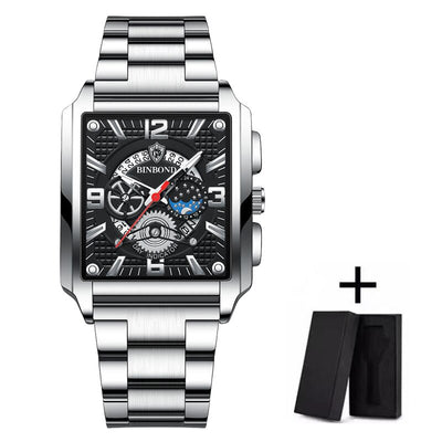 Stainless Steel Band Date Business Waterproof Watch