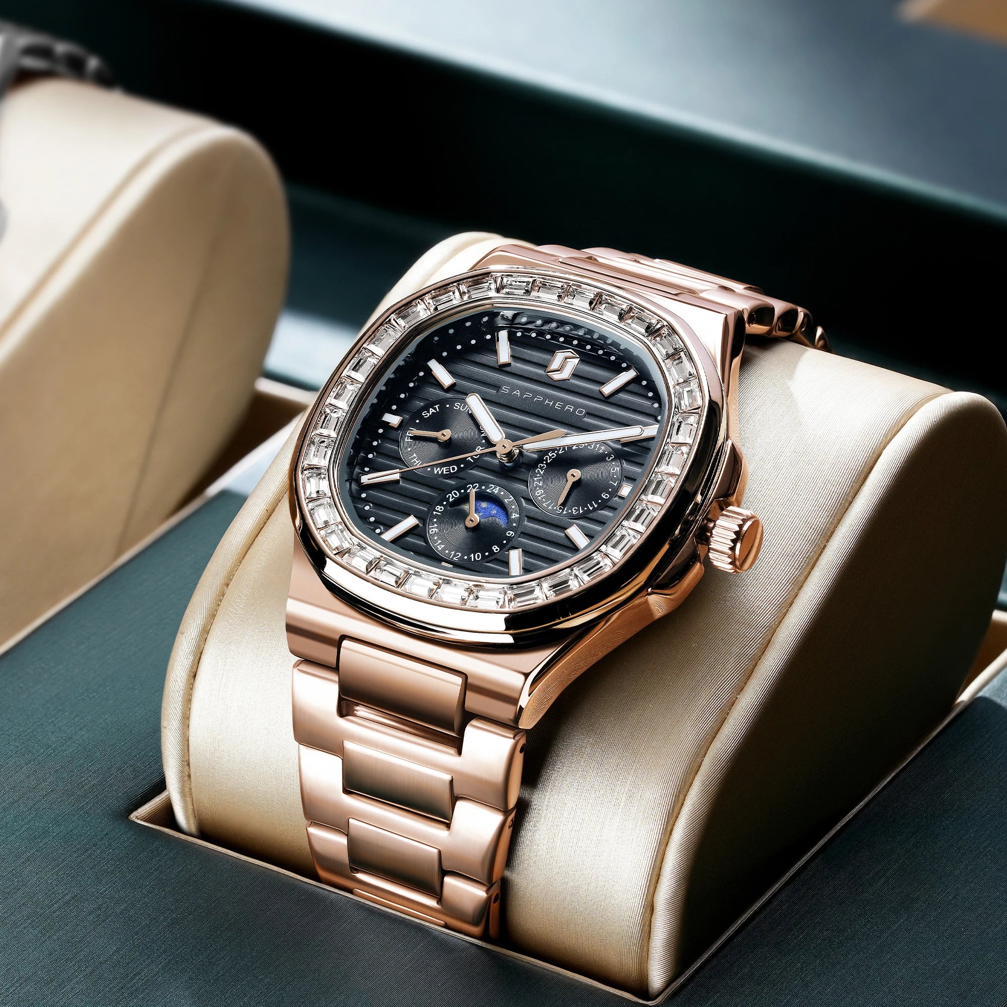SAPPHERO Square Luxury Diamond Watch