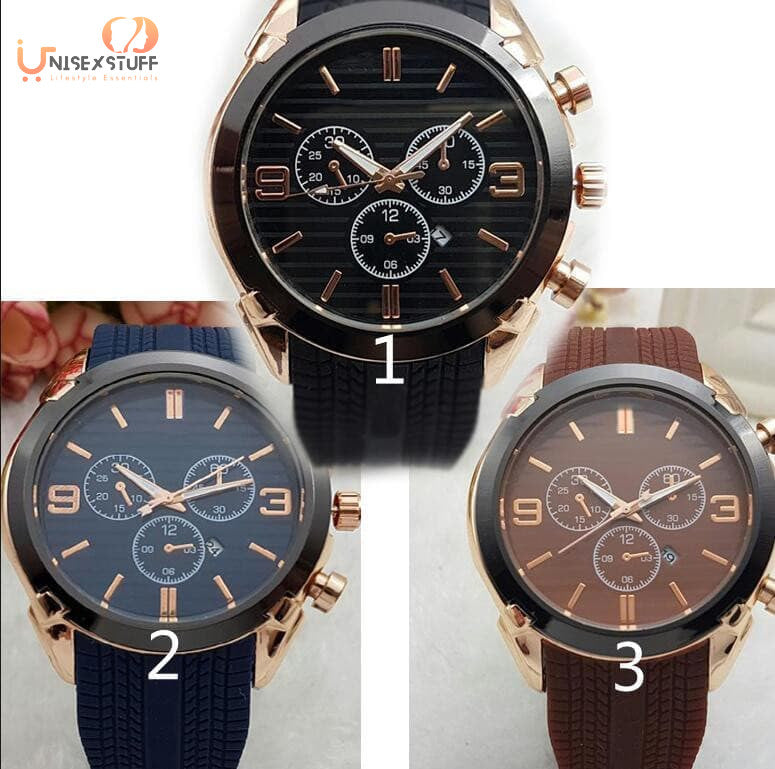 Relogio Masculino 45mm Military Sport Style Large Men Watches Fashion Designer Blue Brow Black Dial watch - UnisexStuff