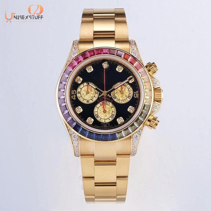 Rolex rainbow Mechanical diamond Watch - UnisexStuff