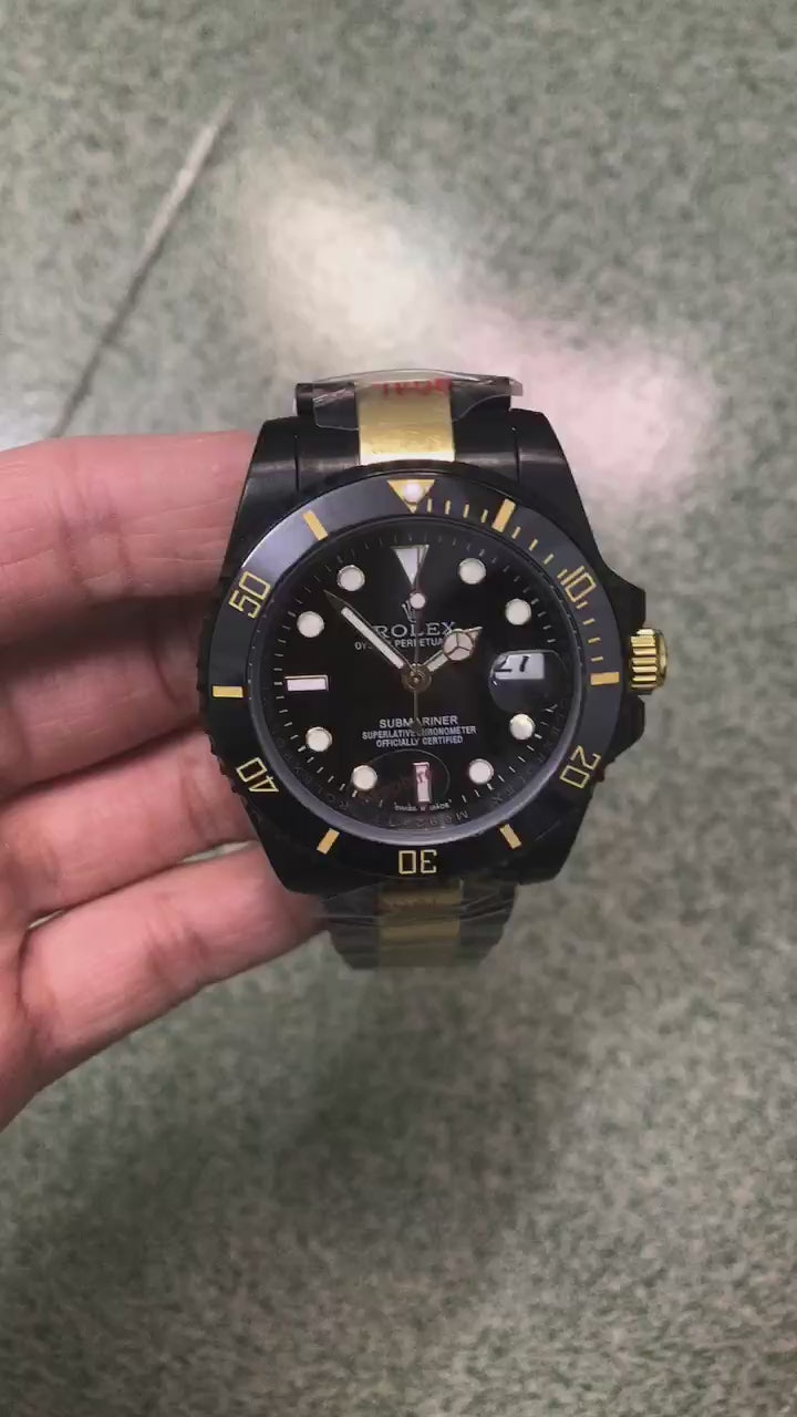 Submariner Full Black Gold watch