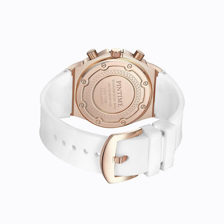 PINTIME Simple Minimalist Stylish Silicone Band Rhinestone Luxury Quartz Watch - UnisexStuff