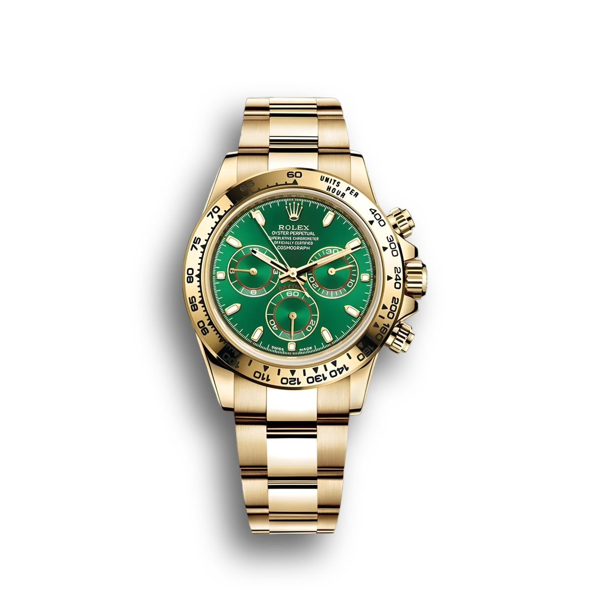 Rolex Daytona Gold Bracelet Green dial watch