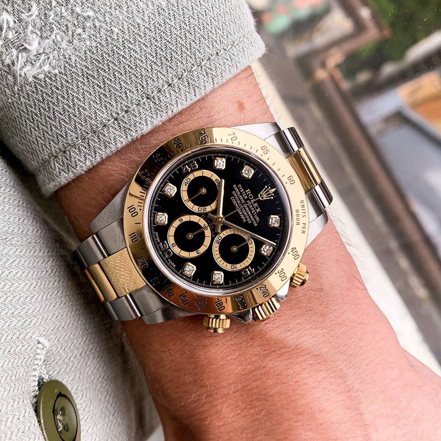 Rolex Daytona Two-Tone Black Dial Watch