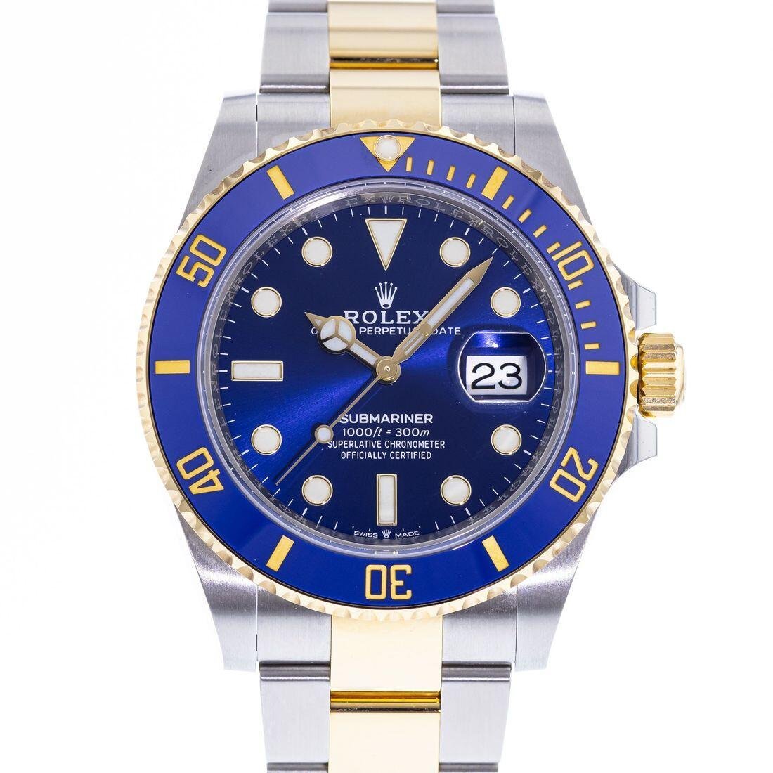 Rolex Submariner Perpetual blue watch