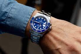 Rolex Submariner Date Silver Blue watch