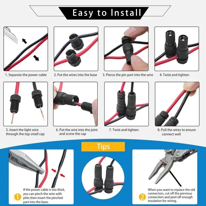 Low Voltage Fast lock Waterproof Wire Connector Jointer